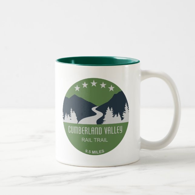 Cumberland Valley Rail-Trail Two-Tone Coffee Mug (Right)