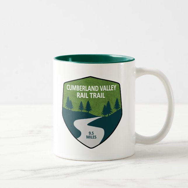 Cumberland Valley Rail-Trail Two-Tone Coffee Mug (Right)