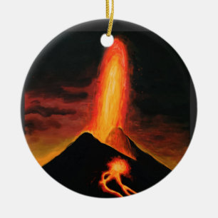 Cumbre Vieja volcano Ceramic Tree Decoration
