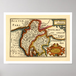 Cumbria (Westmorland, Cumberland) Antiquarian Map Poster