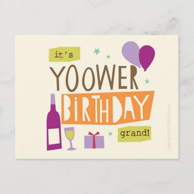 Cumbrian Birthday Post Card (Front)