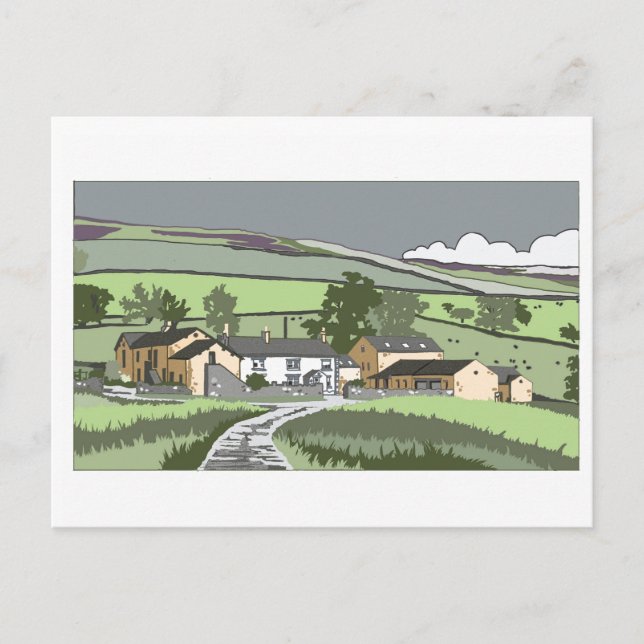 Cumbrian Farmhouse Invitation Postcard (Front)