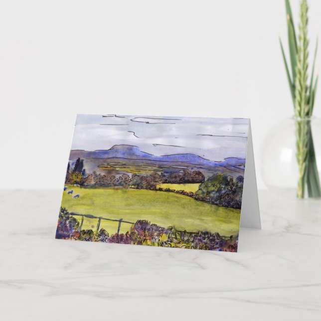 Cumbrian landscape - blank greetings card (Front)