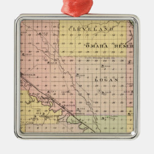 Cuming County, Nebraska Metal Tree Decoration