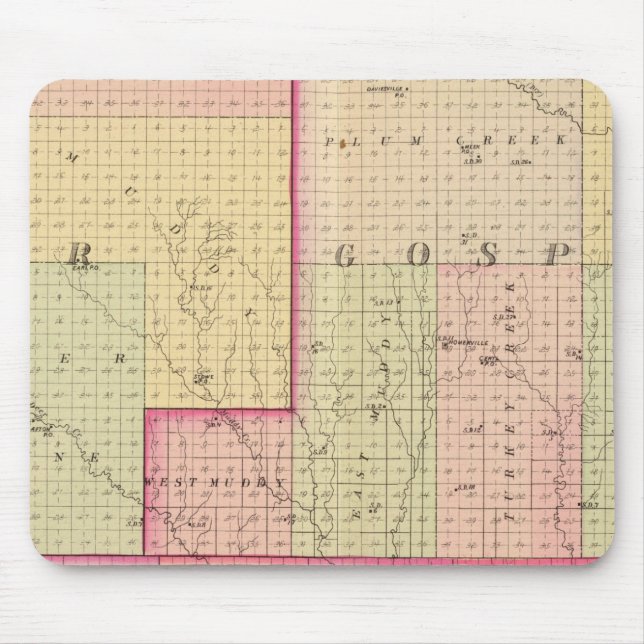 Cuming County, Nebraska Mouse Mat (Front)