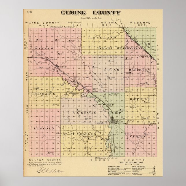 Cuming County, Nebraska Poster (Front)