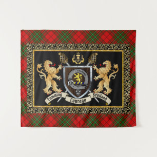Cumming Clan Badge & Motto w/Lions  Tapestry