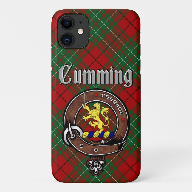 Cumming Clan Badge & Tartan Phone Case (Back)