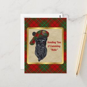 Cumming Clan Badge & Tartan Postcard