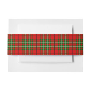Cumming Scottish Tartan Belly Band Invitation Belly Band
