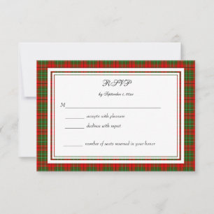 Cumming Scottish Wedding RSVP Card