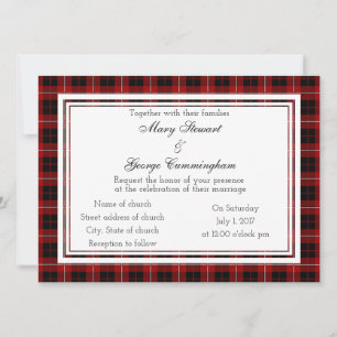 Cummingham Scottish Wedding Invitation