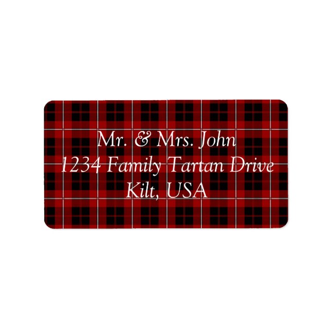 Cummingham Tartan Label (Front)