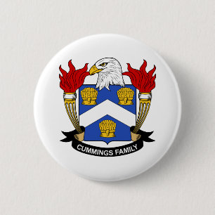Cummings Family Crest 6 Cm Round Badge