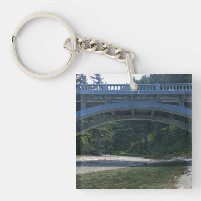 Cummins Creek at Neptune State Park, OR Key Ring (Front)