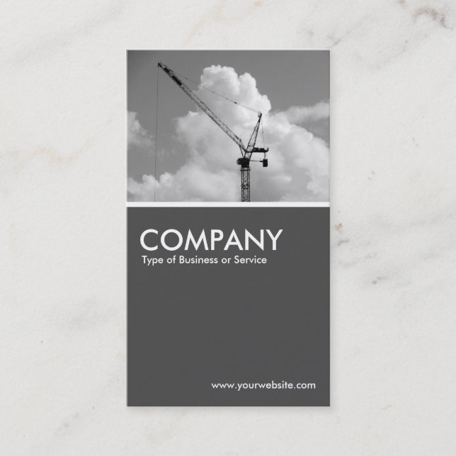Cumulonimbus Crane  - 70pc Grey Business Card (Front)