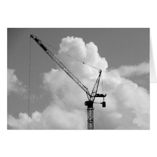 Cumulonimbus Crane - Black and White (Front Horizontal)