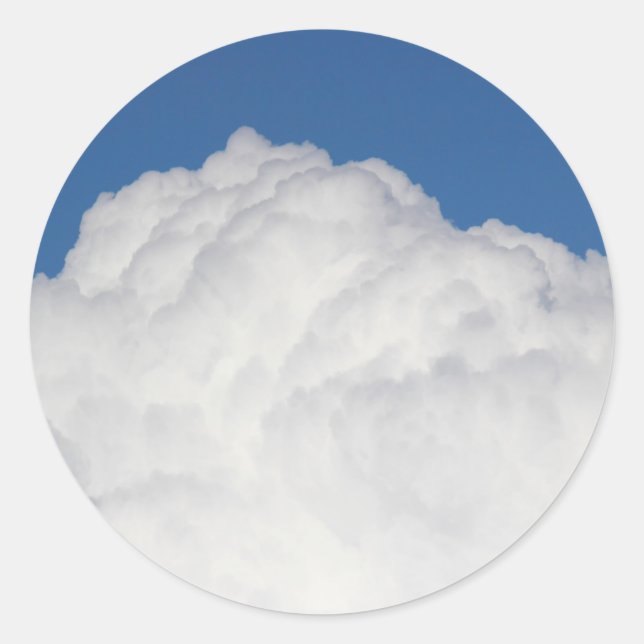 Cumulus Cloud Classic Round Sticker (Front)