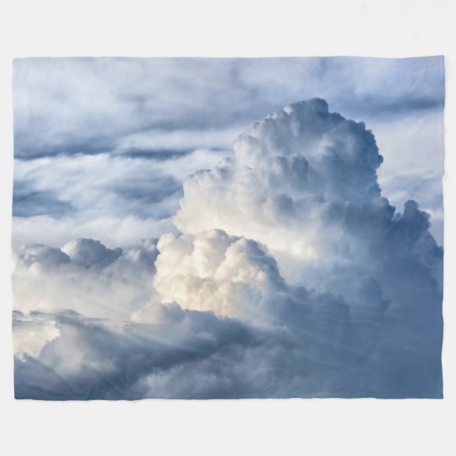 Cumulus Cloud Group Balloon Fleece Blanket (Front (Horizontal))