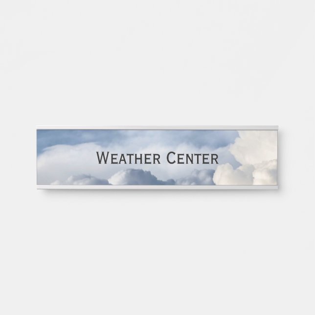 Cumulus Cloud Group Custom Text Door Sign (Front)