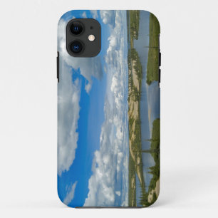 Cumulus clouds float above lakes, Northwest iPhone 11 Case