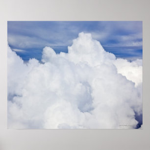 Cumulus clouds viewed from high angle. poster