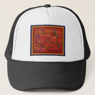 Cuna Indian Men in Cayucos Trucker Hat