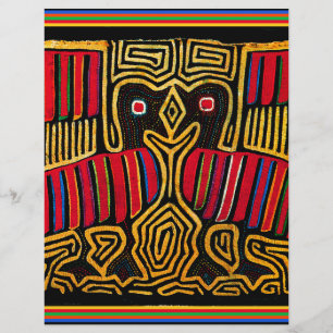 Cuna Indian Mola Duck Design