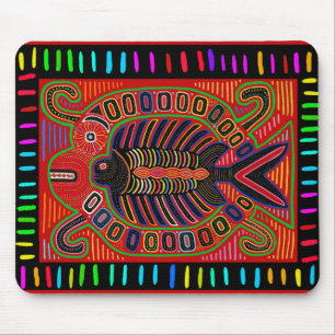 Cuna Indian Mola Flying Fish Mouse Mat