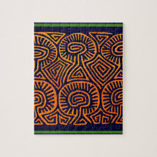 Cuna Indian Mushroom Demons Jigsaw Puzzle
