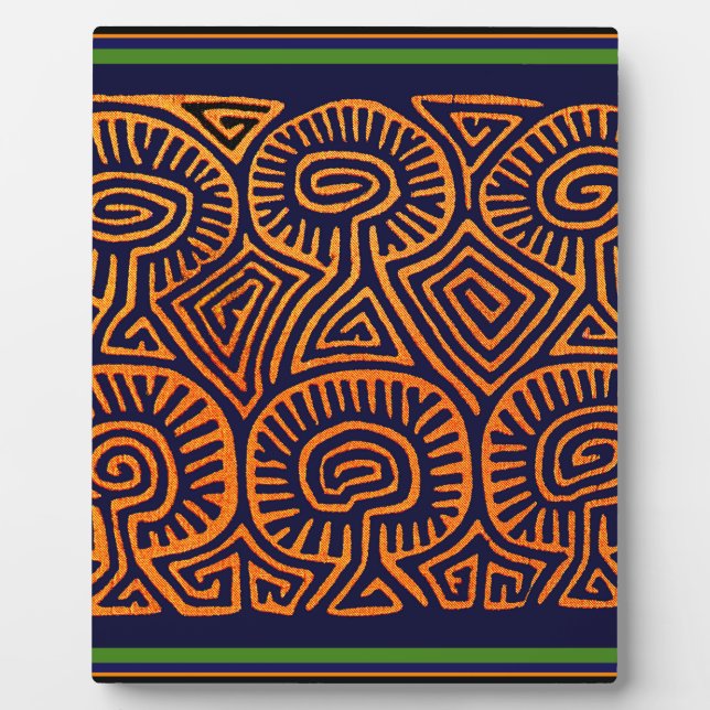 Cuna Indian Mushroom Demons Plaque (Front)