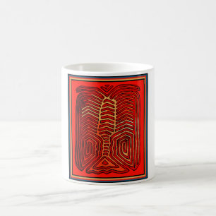 Cuna Indian Tribal Lobster Skeleton Coffee Mug