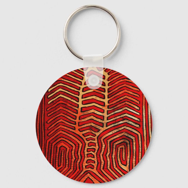 Cuna Indian Tribal Lobster Skeleton Key Ring (Front)