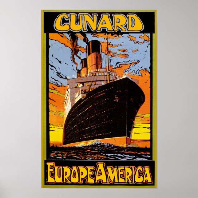 Cunard Europe-America Poster (Front)