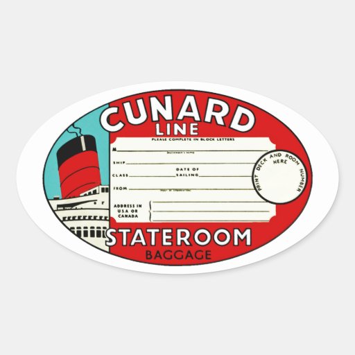 Image of Cunard Line Luggage Label