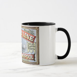 Cunard Line New York Liverpool Poster Mug