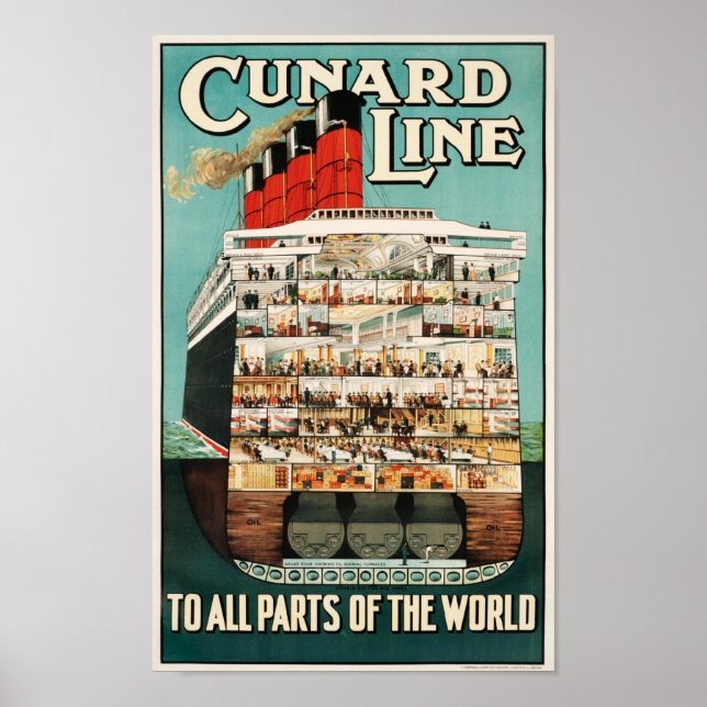 Cunard Line (To all Parts of the World) Poster (Front)