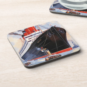 CUNARD OCEAN LINER AQUITANIA   COASTER