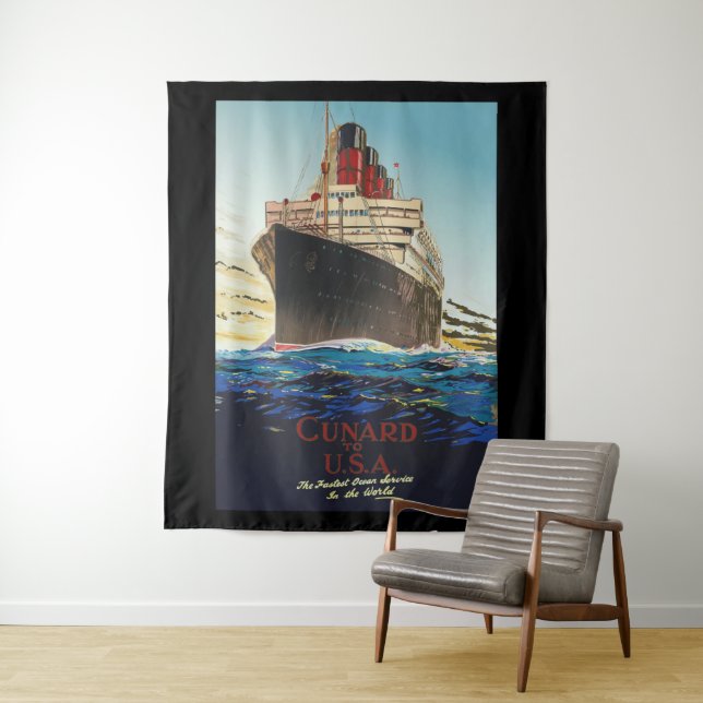 CUNARD OCEAN LINER AQUITANIA TAPESTRY (In Situ)