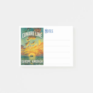 CUNARD OCEAN LINER EUROPE AMERICA POST-IT NOTES