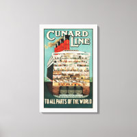 Cunard ocean liner steamship luxury liner poster,