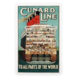 Cunard ocean liner steamship luxury liner poster, magnet