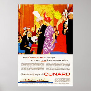 Cunard Queens Party Ad Poster