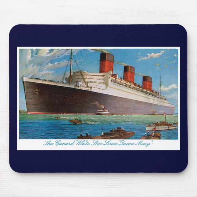 Cunard White Star Line's Queen Mary Mouse Mat (Front)