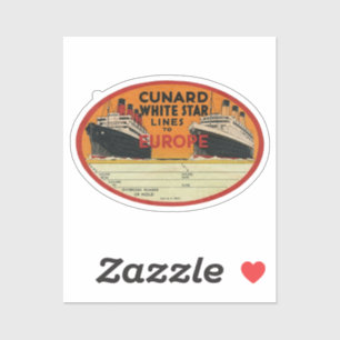 Cunard - White Star Vintage Luggage Label