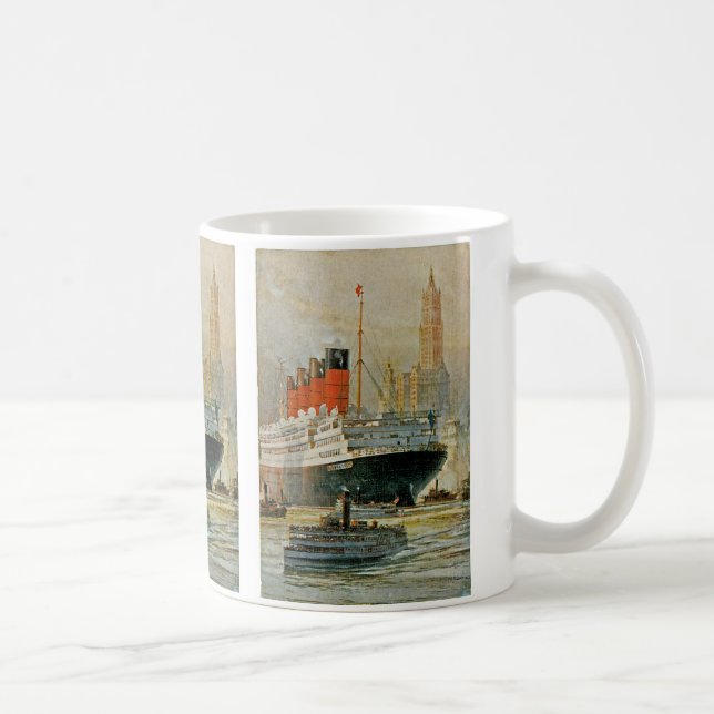 Cunarder at New York Coffee Mug (Right)