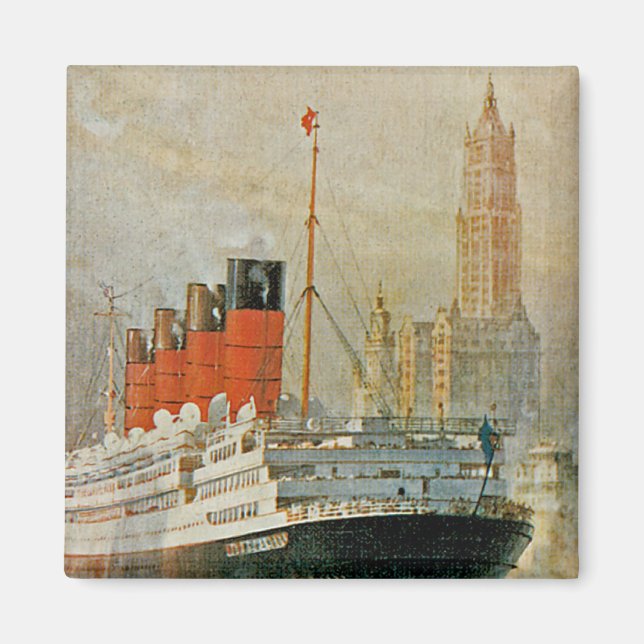 Cunarder at New York Magnet (Front)