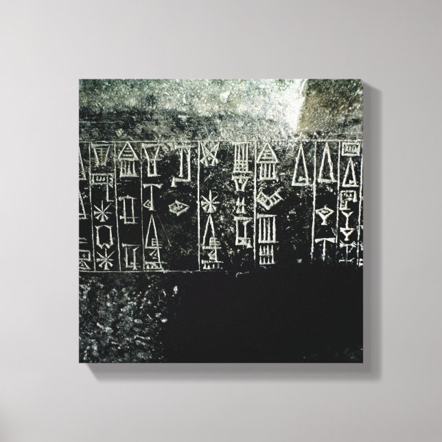 Cuneiform script canvas print (Front)