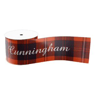 Cunningham clan Plaid Scottish tartan Grosgrain Ribbon