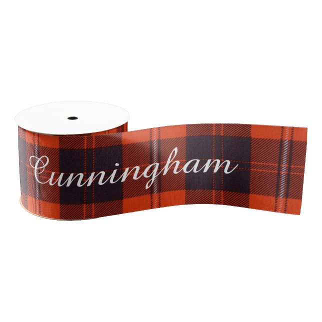 Cunningham clan Plaid Scottish tartan Grosgrain Ribbon (Spool)